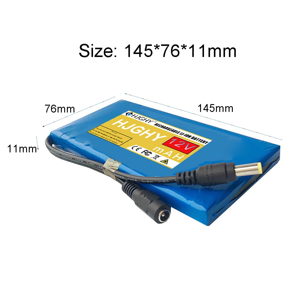 Amazon.co.jp: HJGHY DC 12V 5000mAh リチウムイオン電池 超薄型